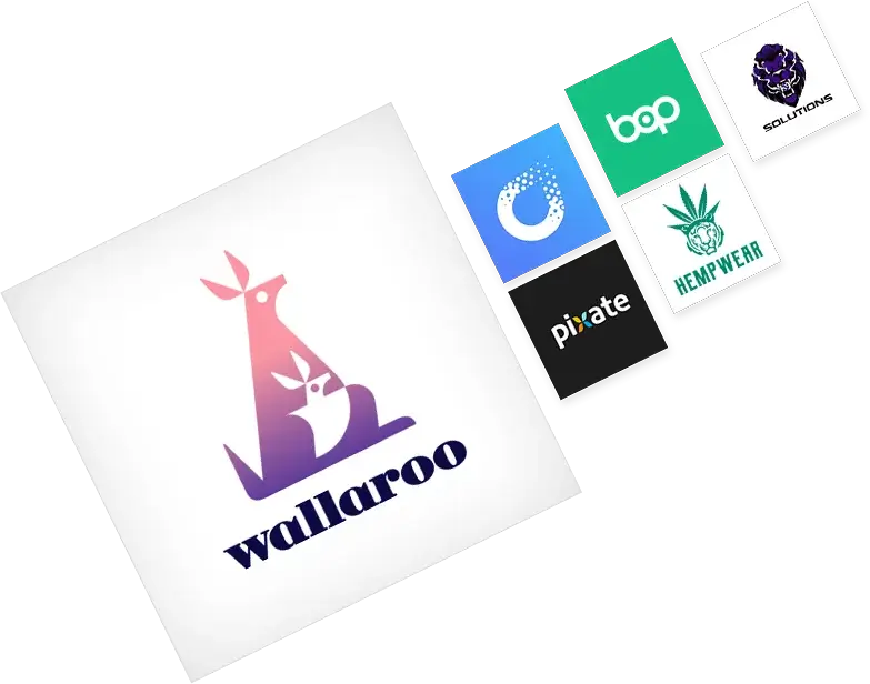 Dynamically animated logo design with moving elements and engaging visual effects.