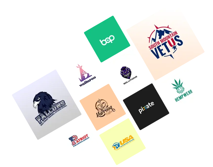 Creative logo design concept: Sketching, color selection, and digital illustration for brand identity.